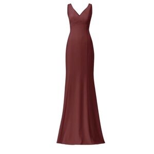 Amsale Rust Maxi Dress